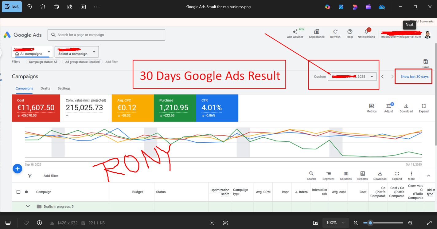 google ads roas